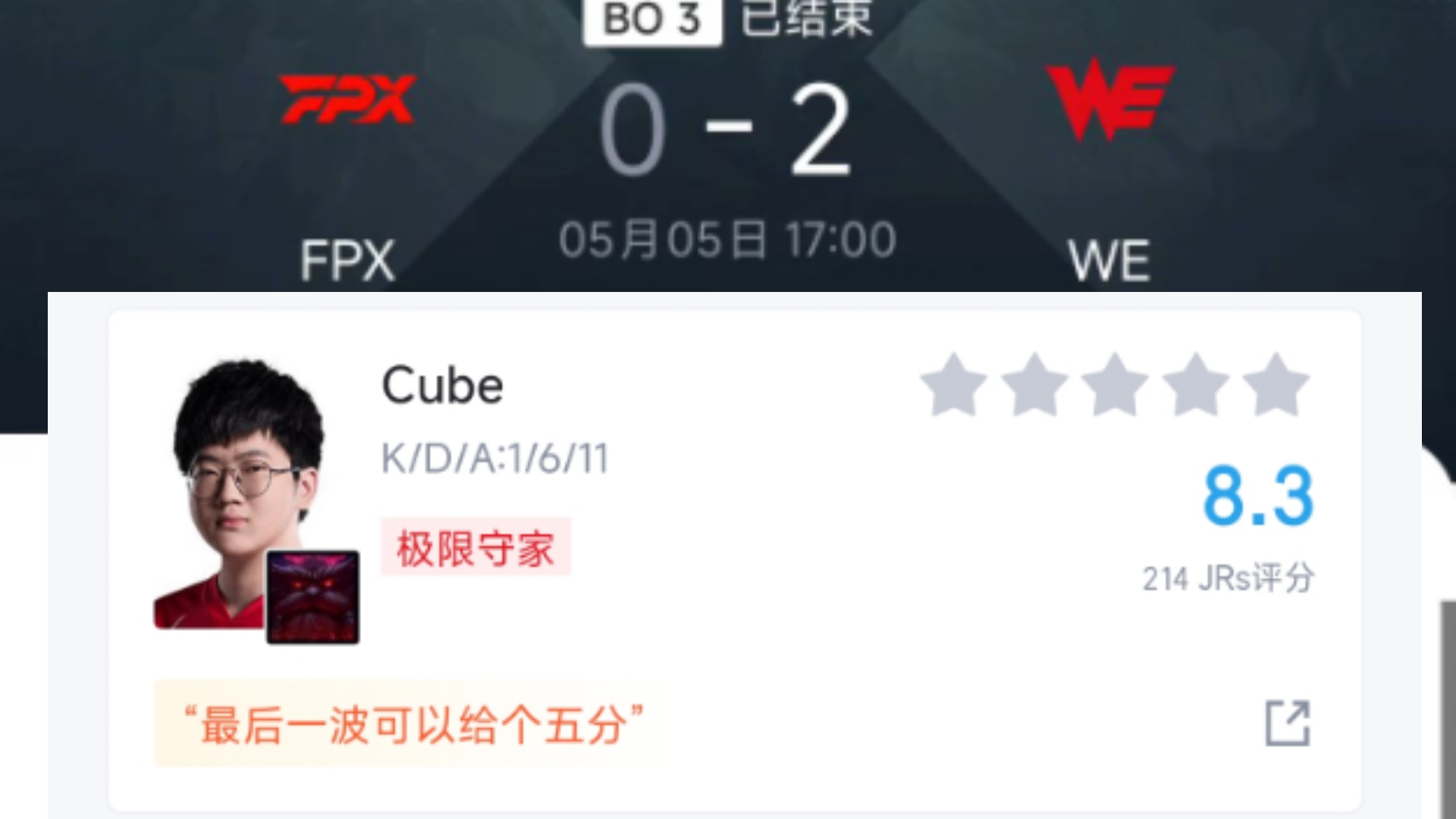  Karsa连续五场比赛得分超过大胜，FPX挑战极限！